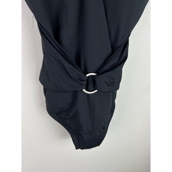 Michael Michael Kors Tummy Control Slimming Black One Piece Swimsuit 4 - Picture 4 of 9